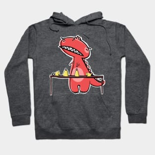 Funny Red T-Rex At Handbell Choir Practice Hoodie